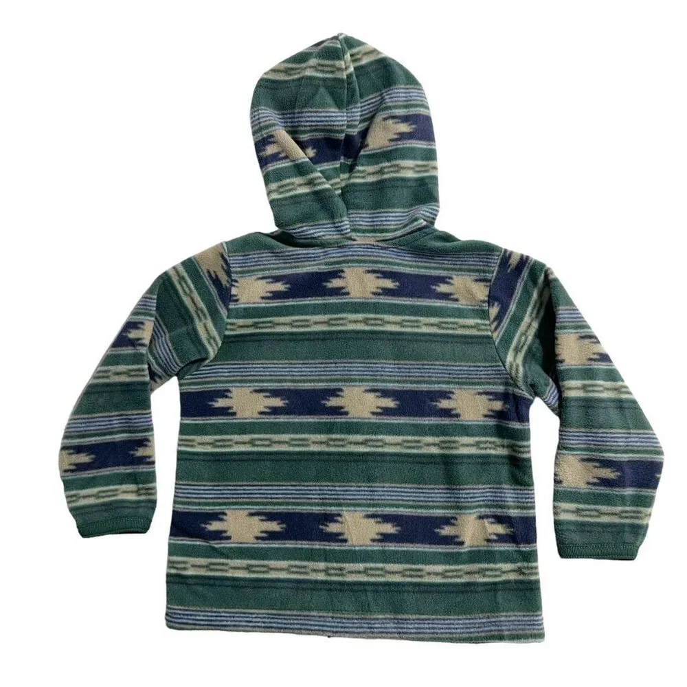 Old Navy 12-18m Green Aztec Print Fleece Hoodie